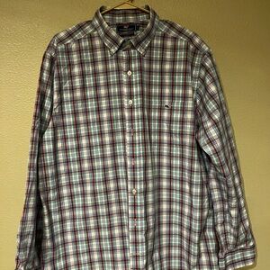 Vineyard Vines Men’s XL Slim Fit Tucker Plaid Button-Down Shirt
